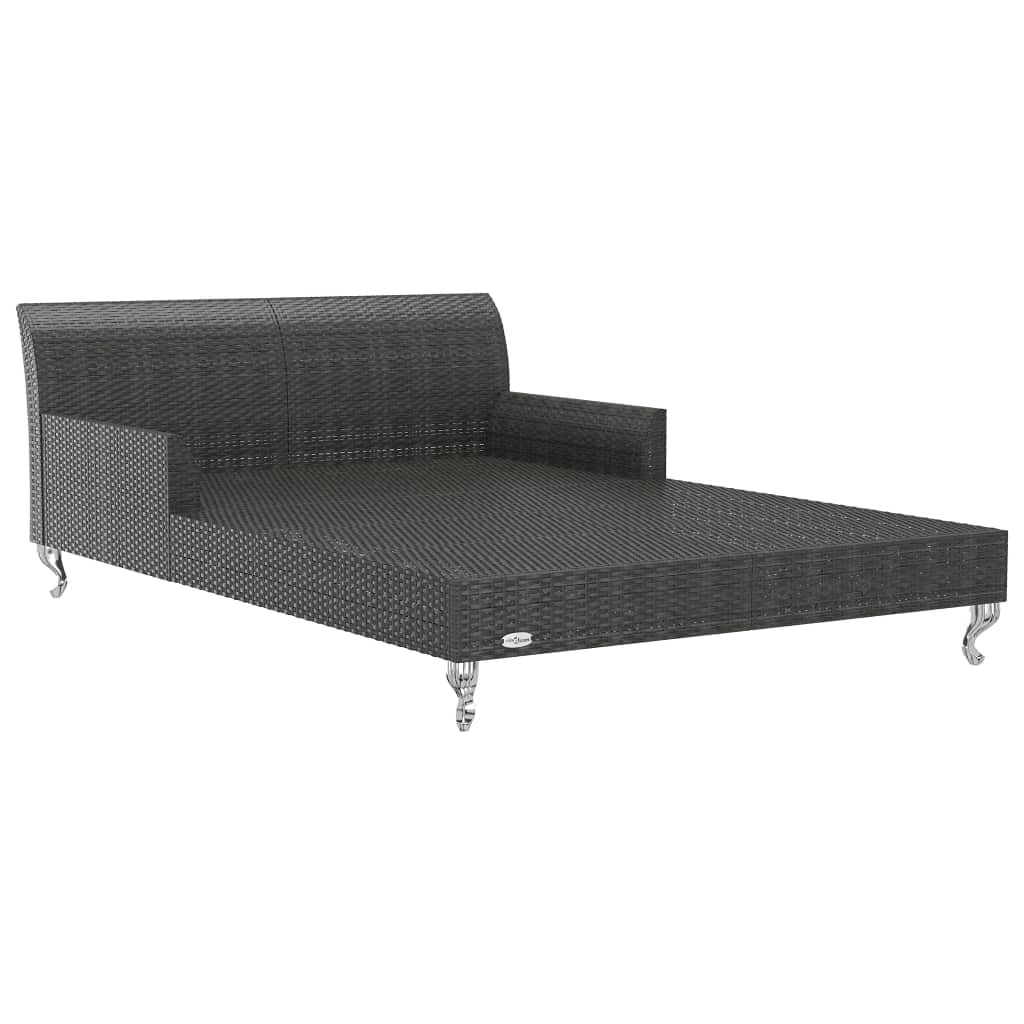CHARMMA 2-Person Outdoor Patio Sun Lounger with Comfortable Cushions - Durable Poly Rattan Wicker Furniture in Black (37.8KG) - Perfect for Poolside, Garden, or Backyard Relaxation