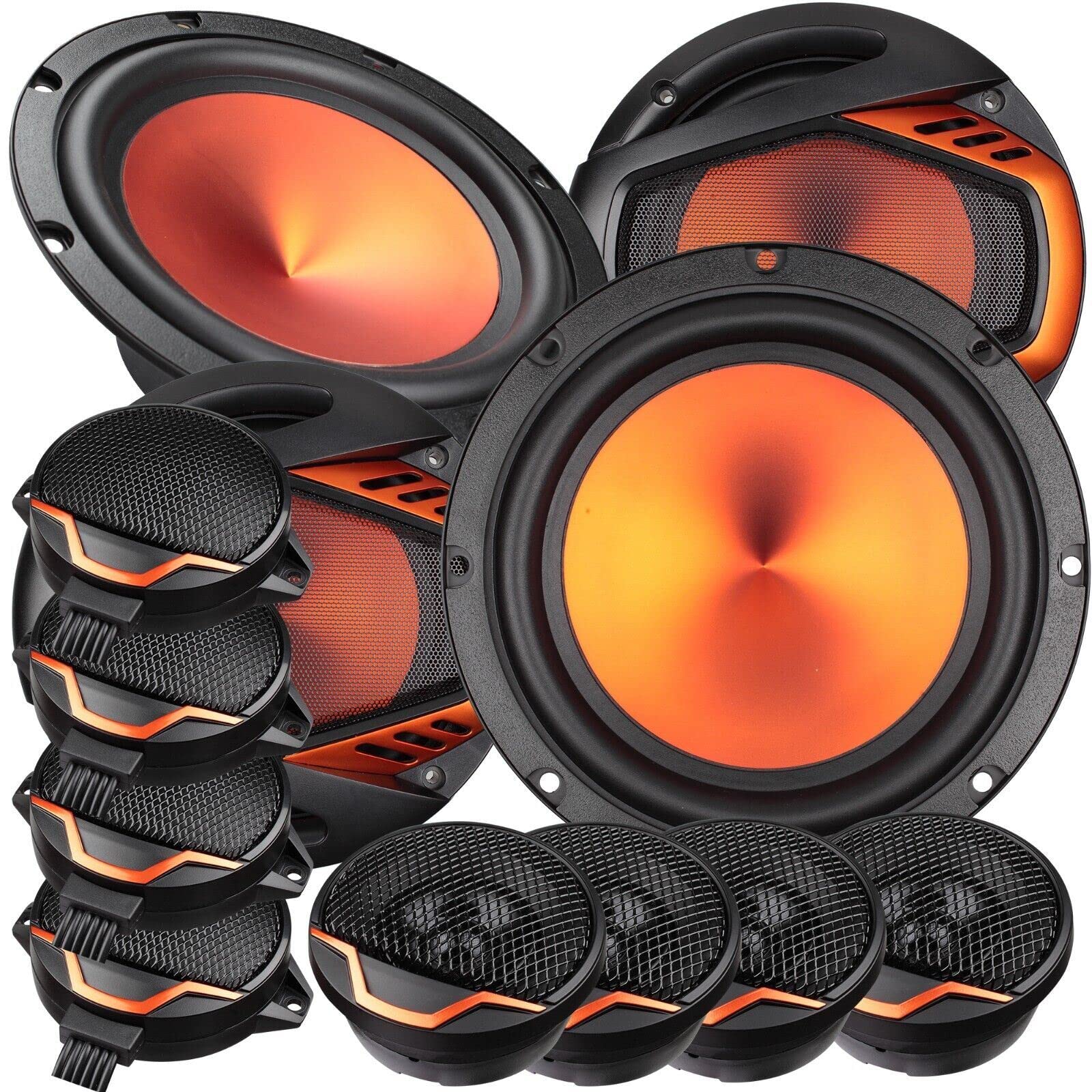 STX Audio 1300W 6.5-Inch 2-Way Car Audio Component Speakers System - 2 Pairs | High Power Car Stereo Speakers for Clear Sound | Perfect for Car Audio Upgrades, Truck & SUV Sound Systems