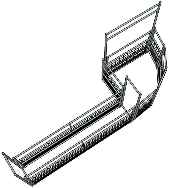 Galvanized 4-Rail Goat & Sheep Working System with Mesh - Durable Livestock Fencing for Farms, Ranches, and Pastures