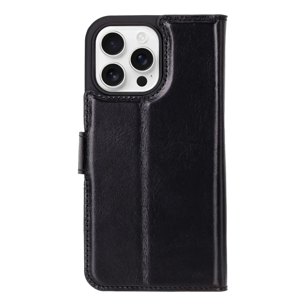 Premium Black Leather iPhone 17 Pro Max Wallet Case with Card Slots - Slim Protective Cover for Everyday Use, Travel & Business (2024 Model)