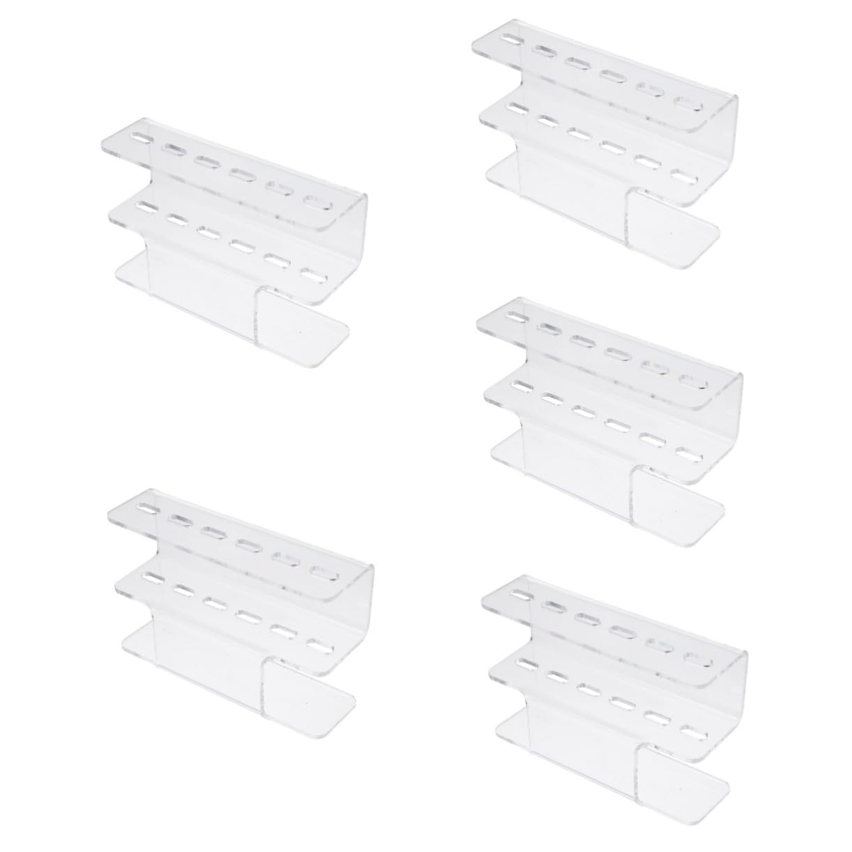 5-Piece Acrylic Lash Tweezer Stand & Storage Rack - Professional Eyelash Extension Tools Holder for Salon & Home Use - Perfect for Organizing Tweezers, Lash Supplies & Beauty Accessories