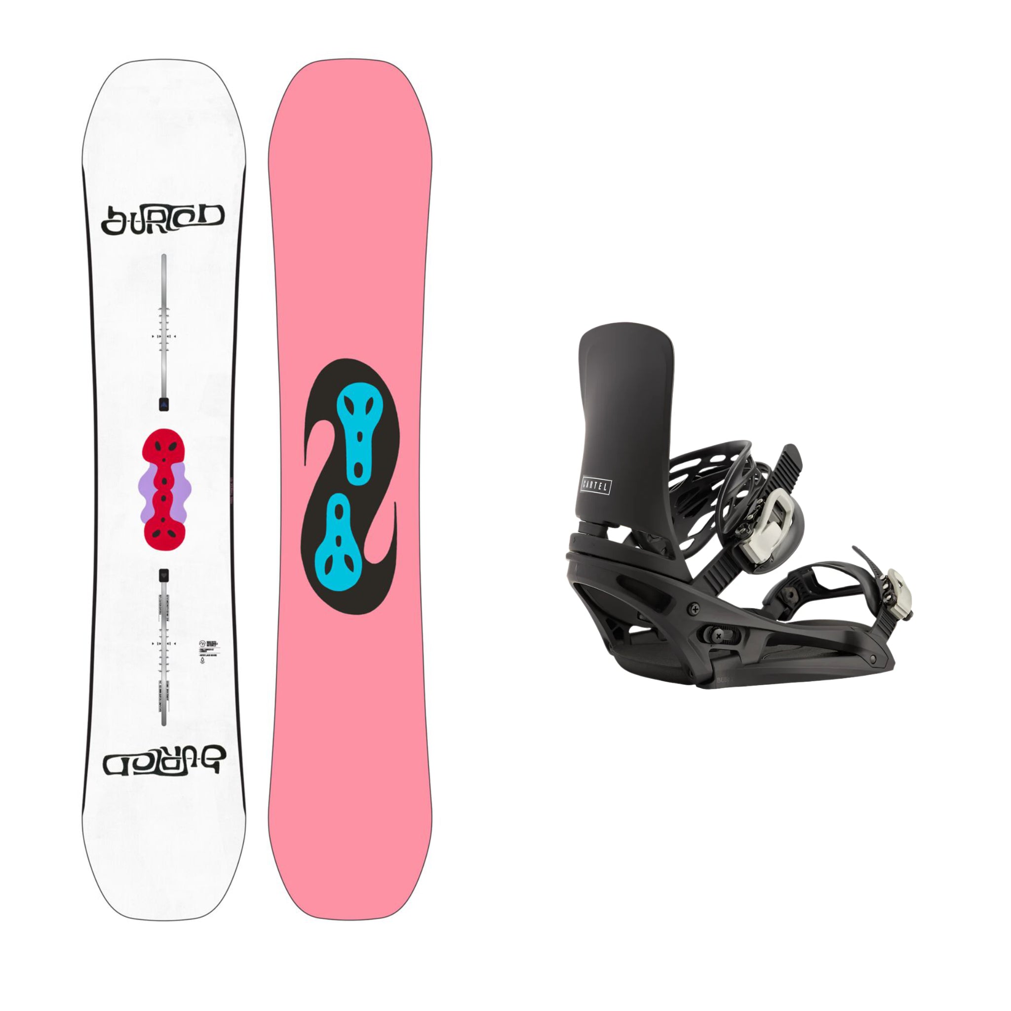 Burton Free Thinker Snowboard with Burton Cartel EST Binding 2025 - All-Mountain Freestyle Snowboard for Men & Women | Perfect for Powder, Park & Backcountry Riding