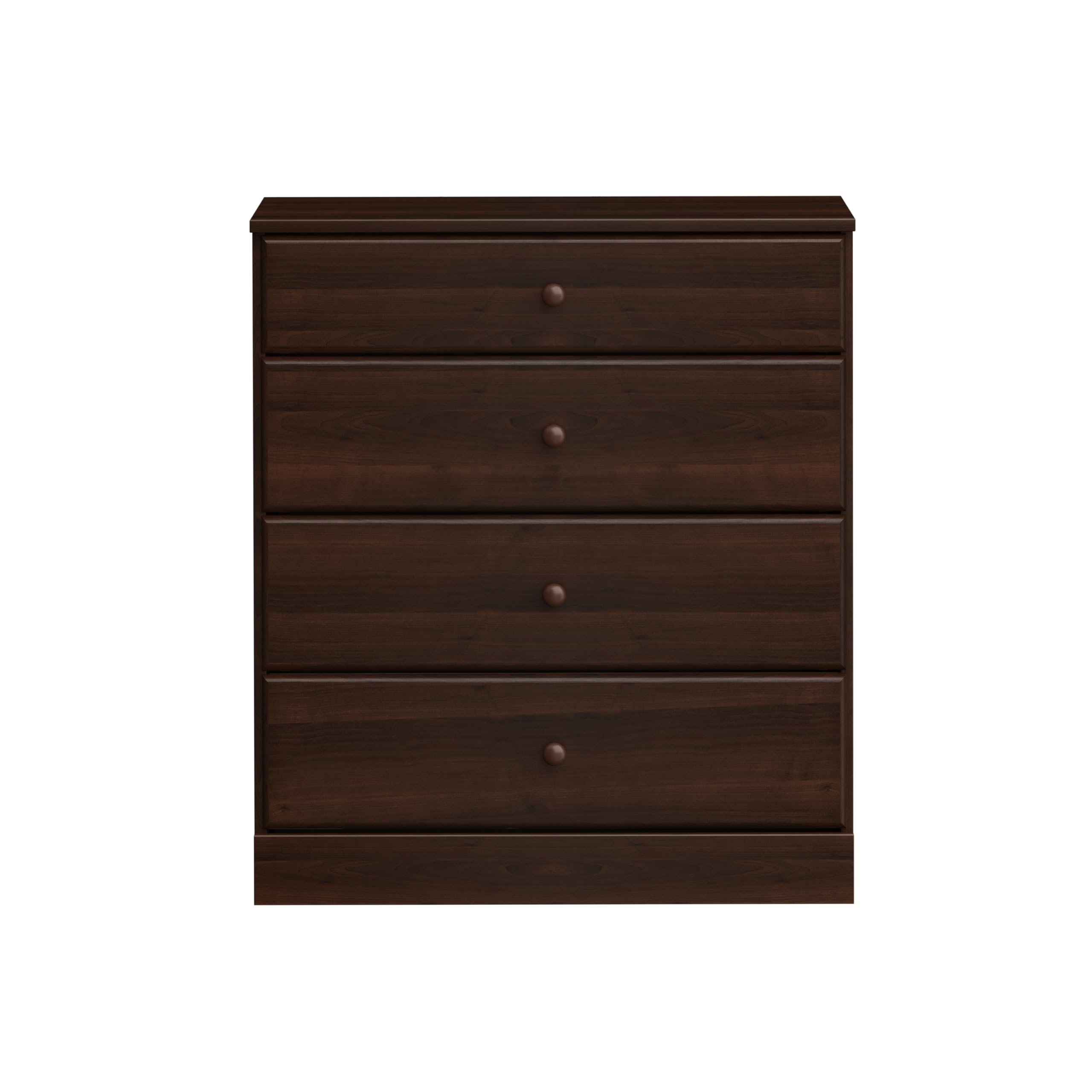 Prepac Astrid 4-Drawer Dresser for Bedroom - Espresso Wooden Chest of Drawers 30