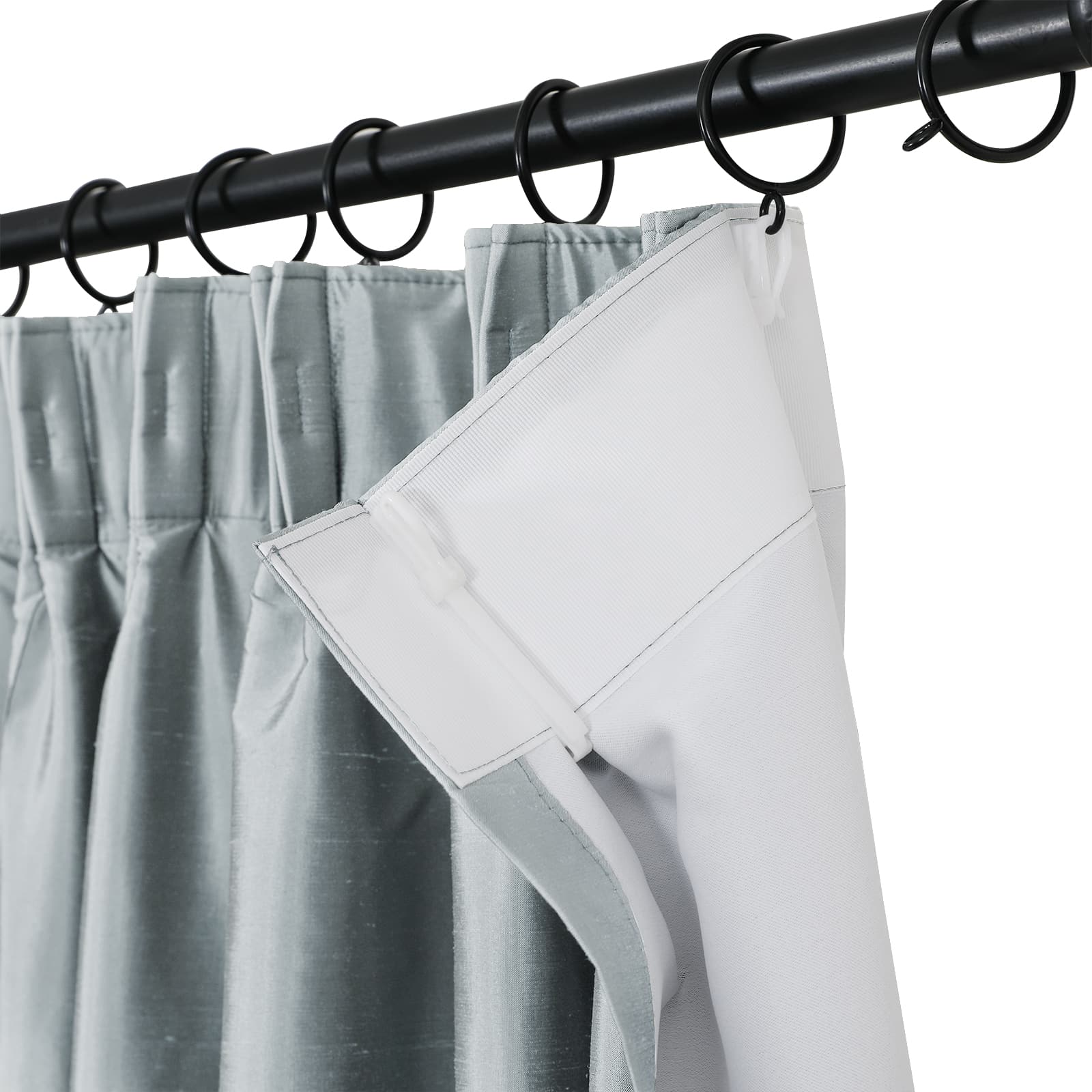 Selman Dupioni Silk Drapery Pleated Curtains - Elegant Window Treatments for Living Room & Bedroom