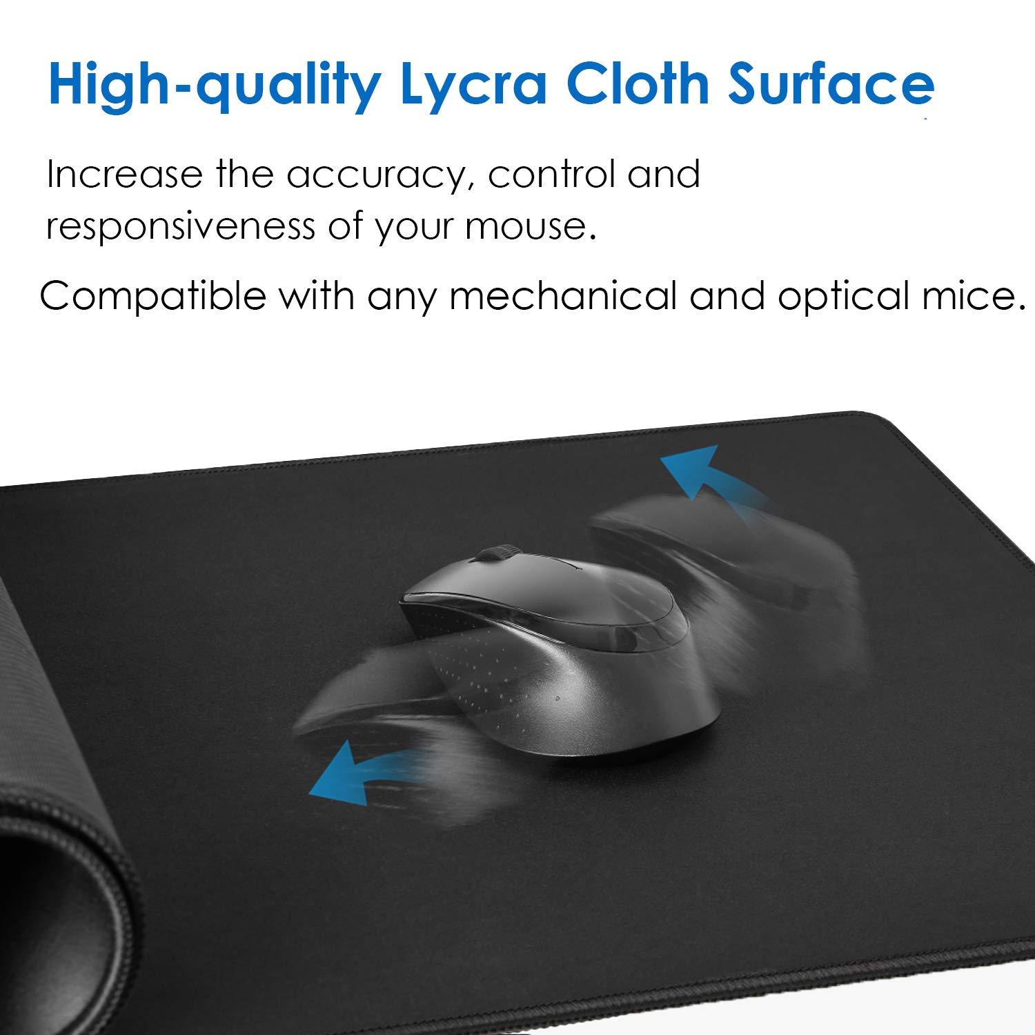 Premium Large Gaming Mouse Pad (31.5x11.8in) - Non-Slip Rubber Base, Waterproof Keyboard Mat with Textured Cloth Surface for PC, Laptop, Office & Esports Gaming - Black | Perfect for Gamers, Programmers & Office Workers