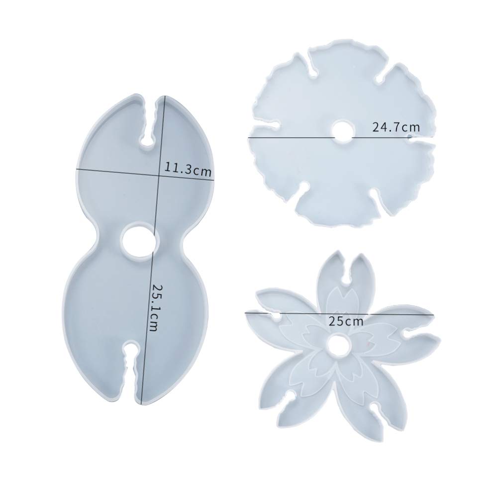 3pcs Wine Rack Resin Molds - DIY Epoxy Silicone Casting Molds for Wine Bottle & Glass Holder - Perfect for Home Bar, Kitchen Decor, and Gift Making