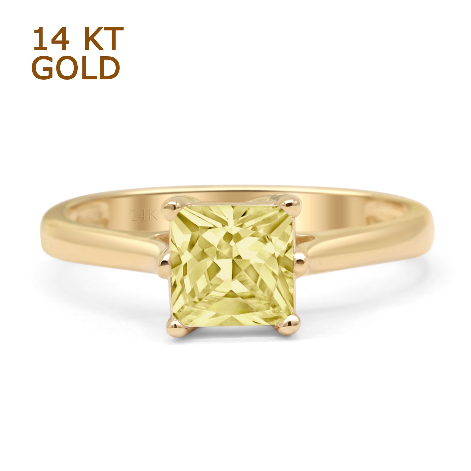 Yellow CZ 14K Yellow Gold