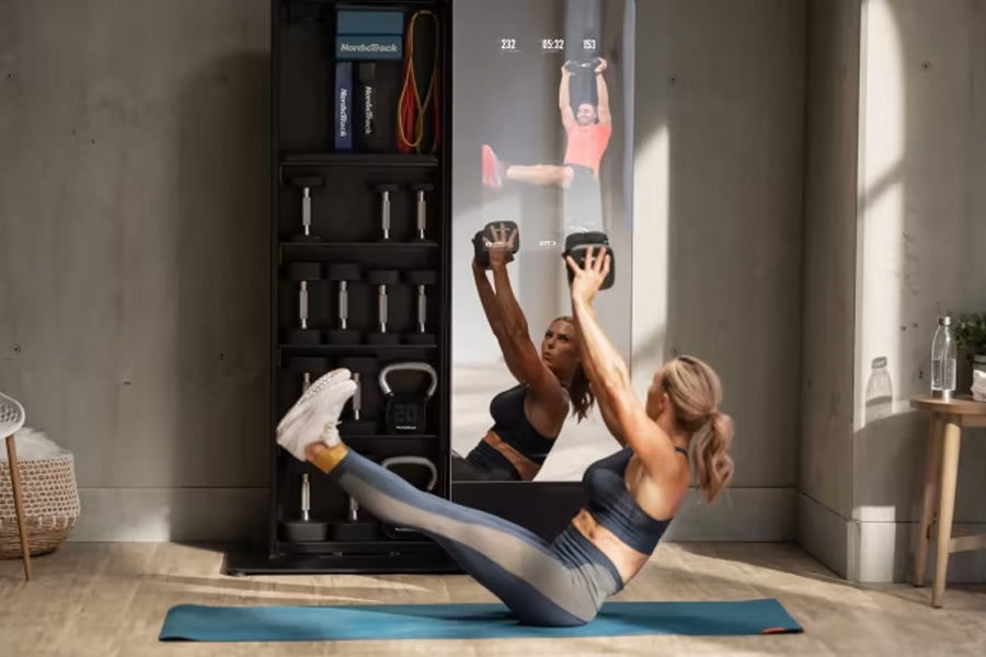 NordicTrack Vault Complete Home Gym Mirror - Interactive Smart Fitness Equipment for Full-Body Workouts | Perfect for Home Exercise, Yoga & Cardio Training