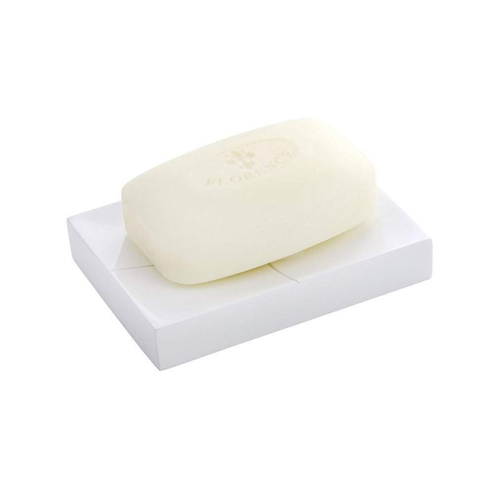 White Houston Soap Dish by Wenko - Bathroom Organizer for Showers & Sinks