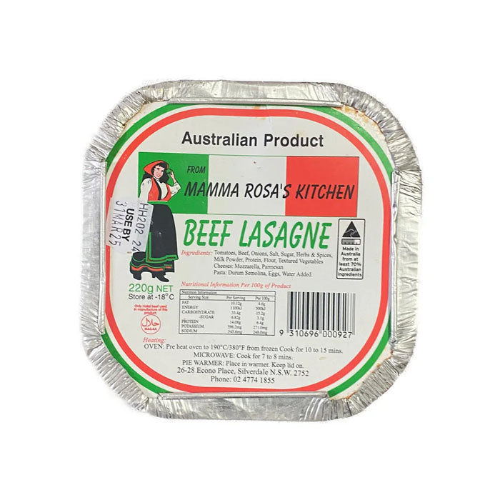 Authentic Mamma Rosa Lasagne with Beef 220g - Delicious Italian Pasta for Family Dinners & Comfort Food Lovers