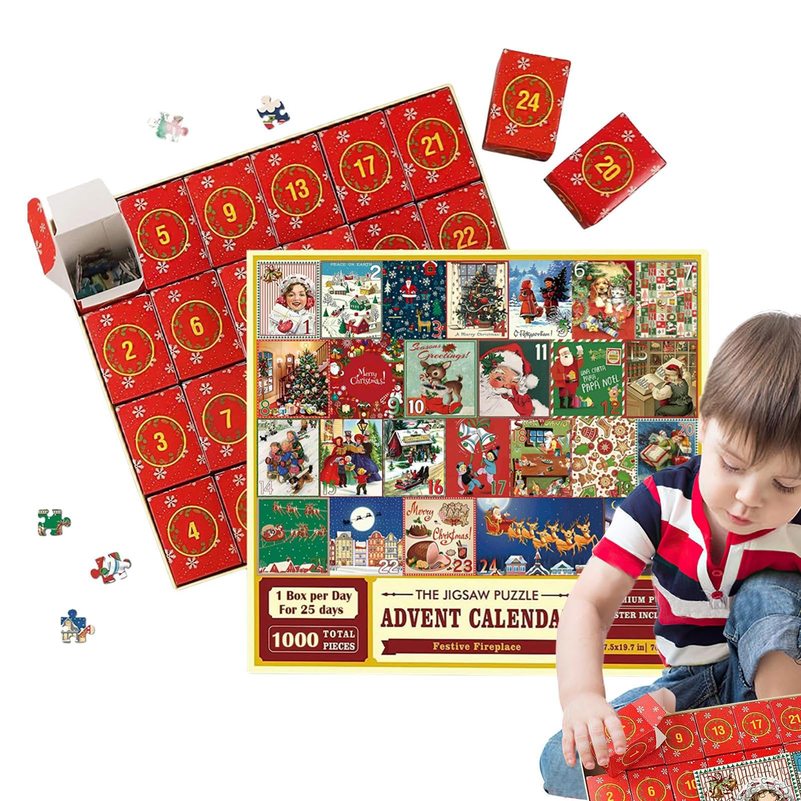 Ravensburger 1000 Piece Christmas Puzzle - 2023 Advent Calendar Puzzle for Adults & Girlfriend, Birthday Gifts for Mom & Dad, Baptism Presents - Perfect for Holiday Family Bonding & Relaxation