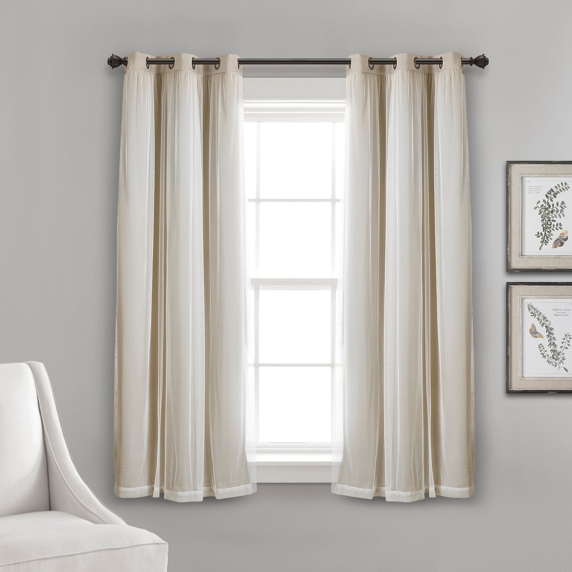 Blackout Curtains with Grommet Top & Insulated Lining - Thermal Sheer Window Panels for Bedroom, Living Room & Home Office - Energy Efficient & Noise Reducing