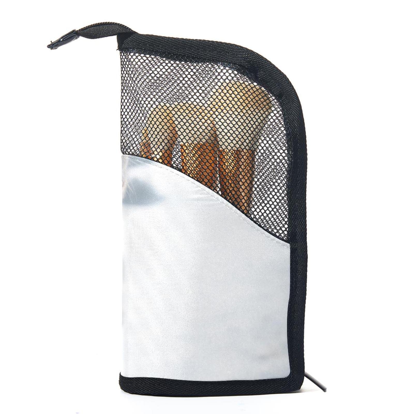 12-Piece Makeup Brush Organizer Bag with Labrador Retriever Print - Portable Travel Cosmetic Brush Holder Case for Professional Makeup Artists & Beginners (Perfect for Travel, Home Use & Salon Storage)