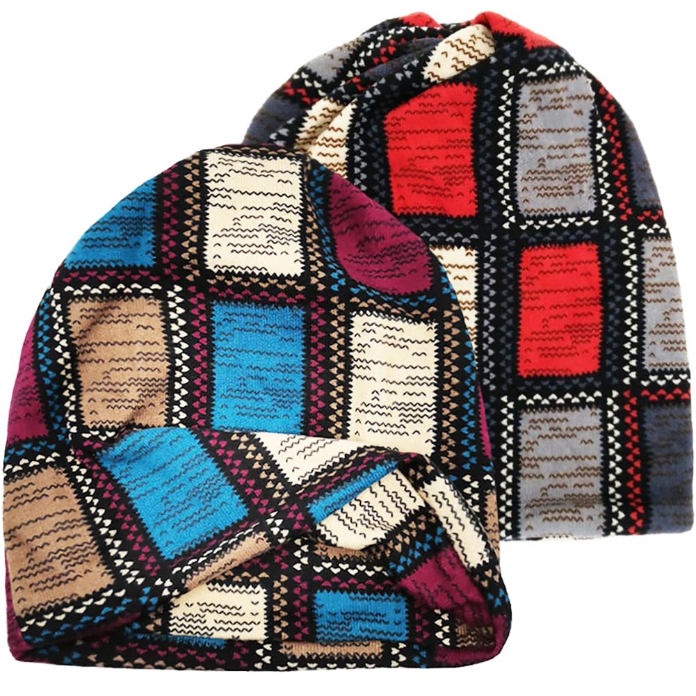 Glamorstar Floral Lace Beanie Hat - Soft Stretch Chemo Cap & Slouchy Turban Headwear for Women - Perfect for Cancer Patients, Fashion Accessory, Winter Warmth