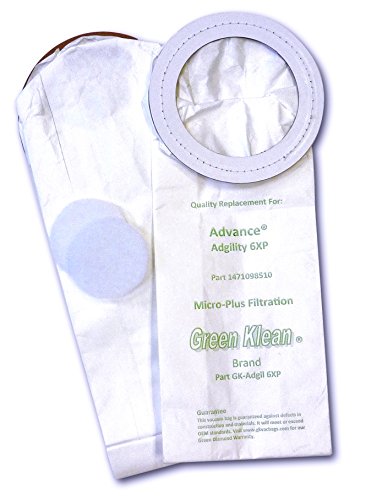 Green Klean GK-Adgil6XP Replacement Vacuum Bags - 100 Pack | HEPA Filter Bags for Commercial & Home Vacuums | Ideal for Offices, Hotels & Allergy Sufferers