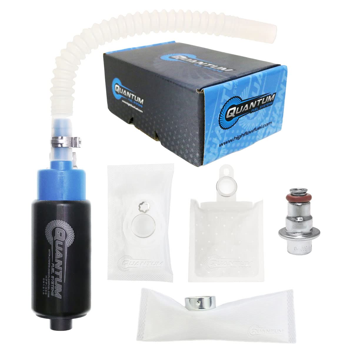High Performance QFS In-Tank EFI Fuel Pump with Fuel Pressure Regulator & Strainer - Compatible with 2005-2009 Aprilia Pegaso 650 / RXV SXV 450 550 - Perfect for Motorcycle Fuel System Upgrades & Off-Road Performance Enhancement