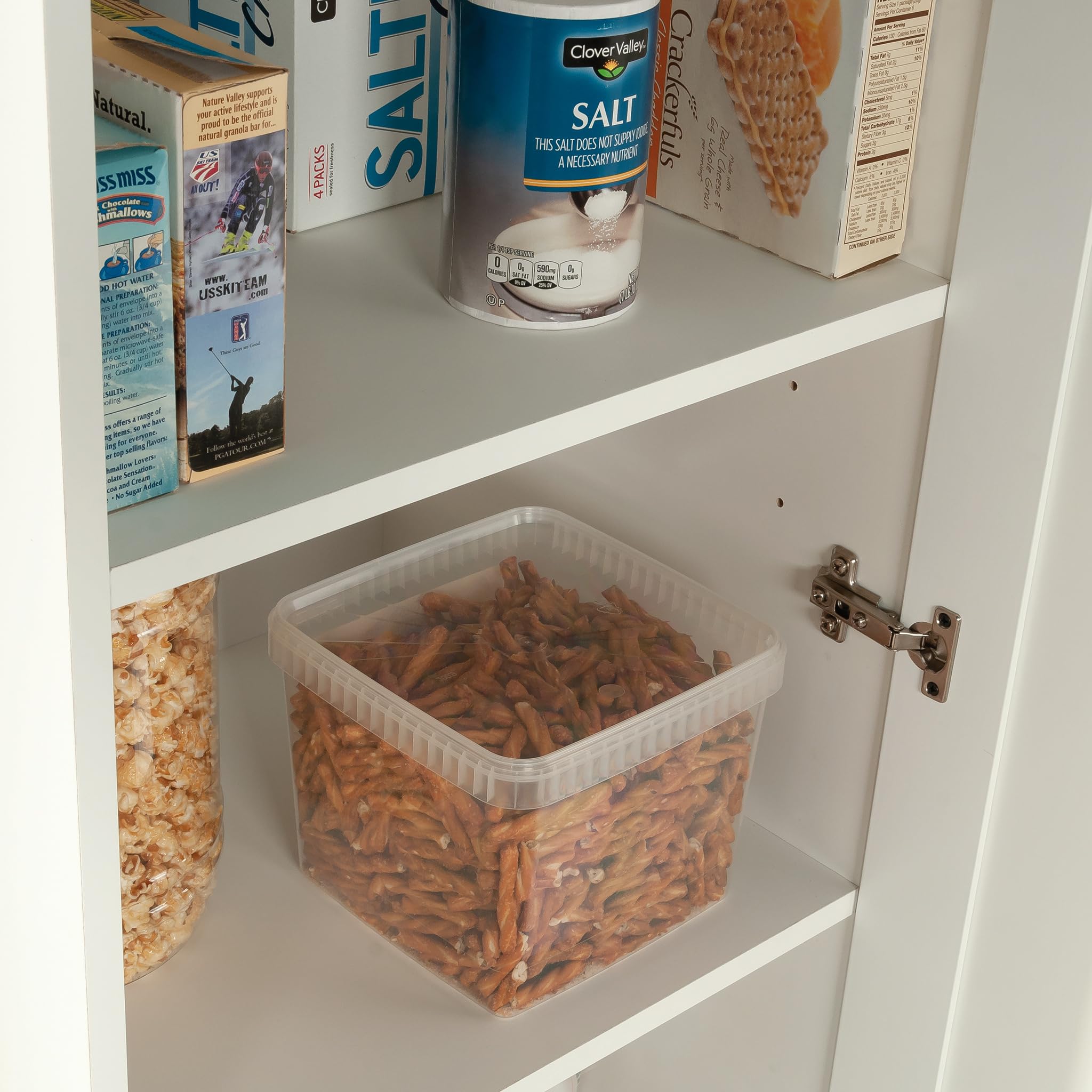 Sauder HomePlus Slim Single Door Pantry Cabinet with Adjustable Shelves - Narrow Storage Cabinet for Kitchen, Laundry & Bathroom in Soft White | Perfect for Small Spaces & Organized Home Storage