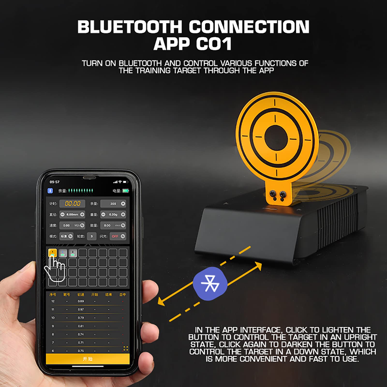 Wireless Tactical Auto Shooting Target with APP Training System - Light Mode & Multi Connection for Airsoft, Paintball, CS & Wargame Practice - Perfect for Indoor/Outdoor Shooting Range & Tactical Training