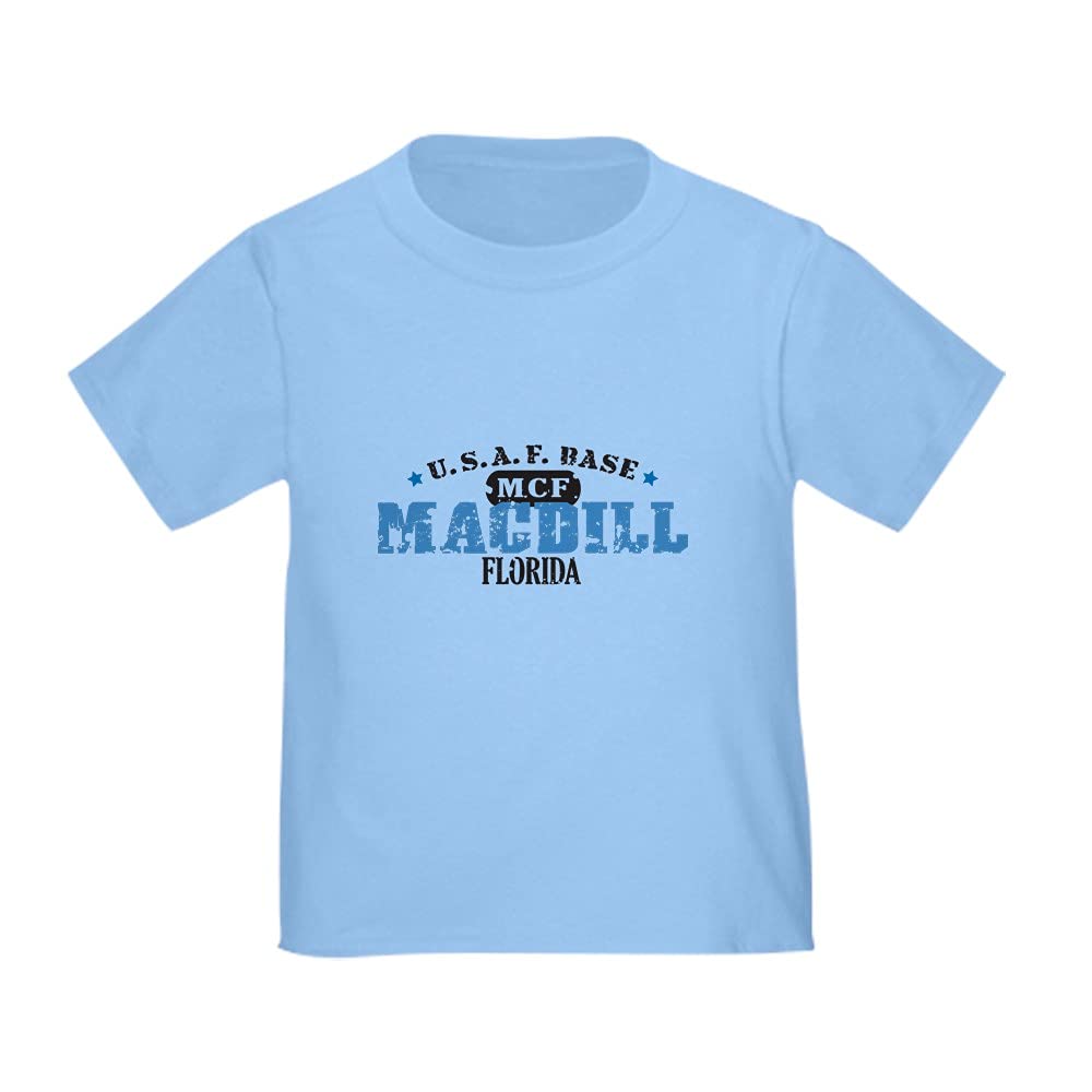 MacDill Air Force Base Toddler T-Shirt - Cute Military Kids Apparel for Boys & Girls - Soft Cotton Tee for Playdates, Daycare & Family Events