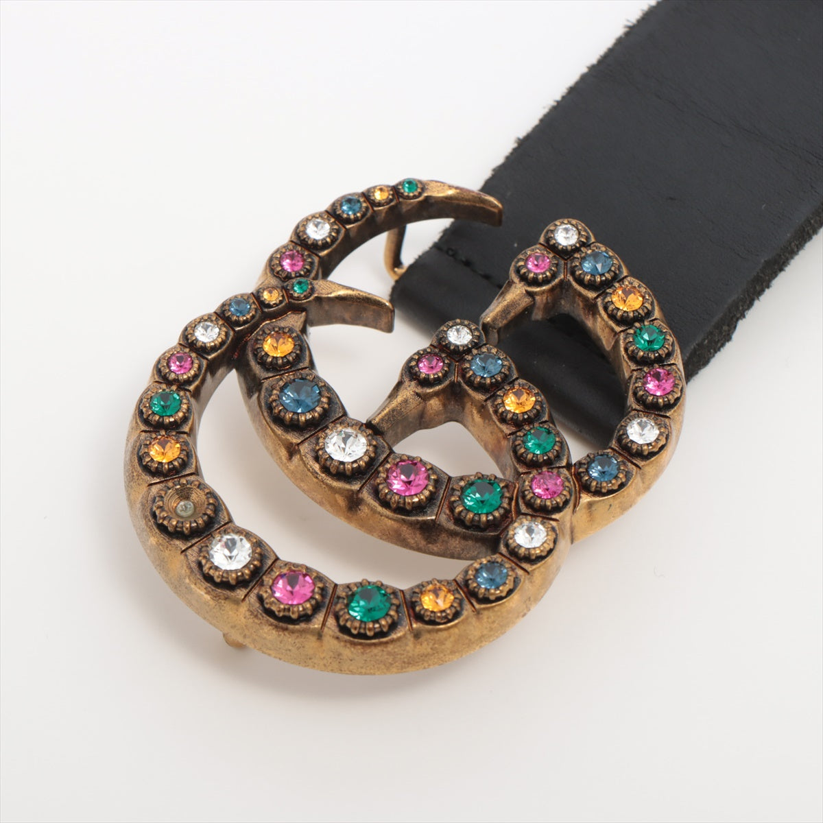 Gucci Double G Multicolor Rhinestone Belt - Black Luxury Designer Belt for Women | Perfect for Jeans, Dresses & Formal Outfits