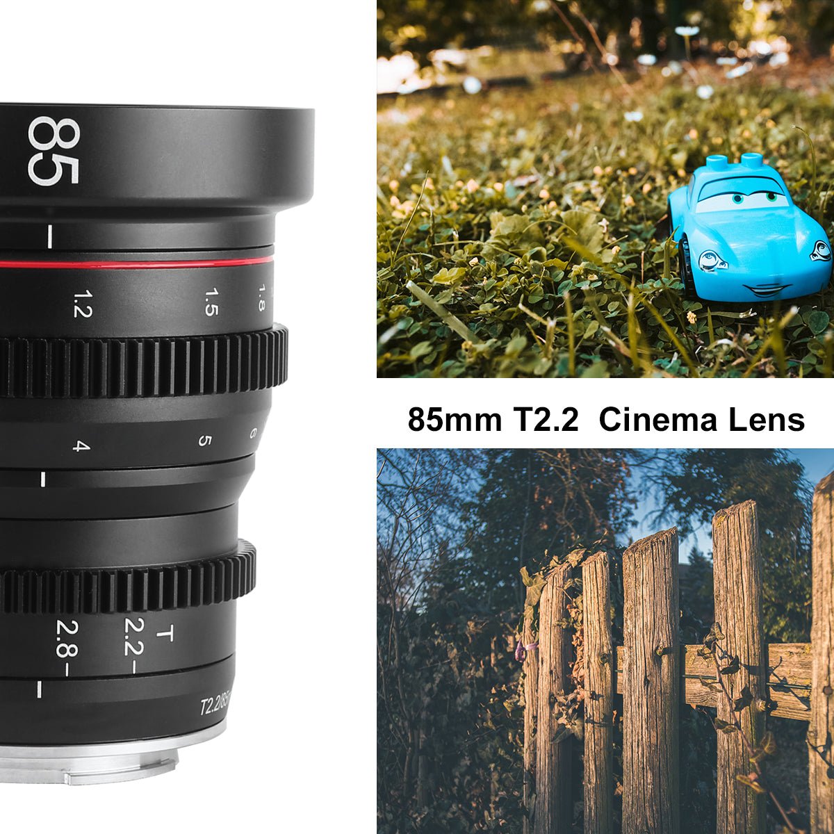 Meike 85mm T2.2 Full Frame Cine Prime Lens for Sony E Mount - Professional Cinema Lens for Filmmaking, Videography & Photography - Perfect for Portraits, Interviews & Low Light Shooting