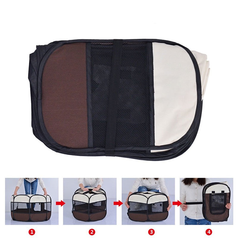 Portable Pop Up Pet Playpen Tent for Dogs & Cats - Indoor & Outdoor Use - Perfect for Camping, Travel, and Backyard Play
