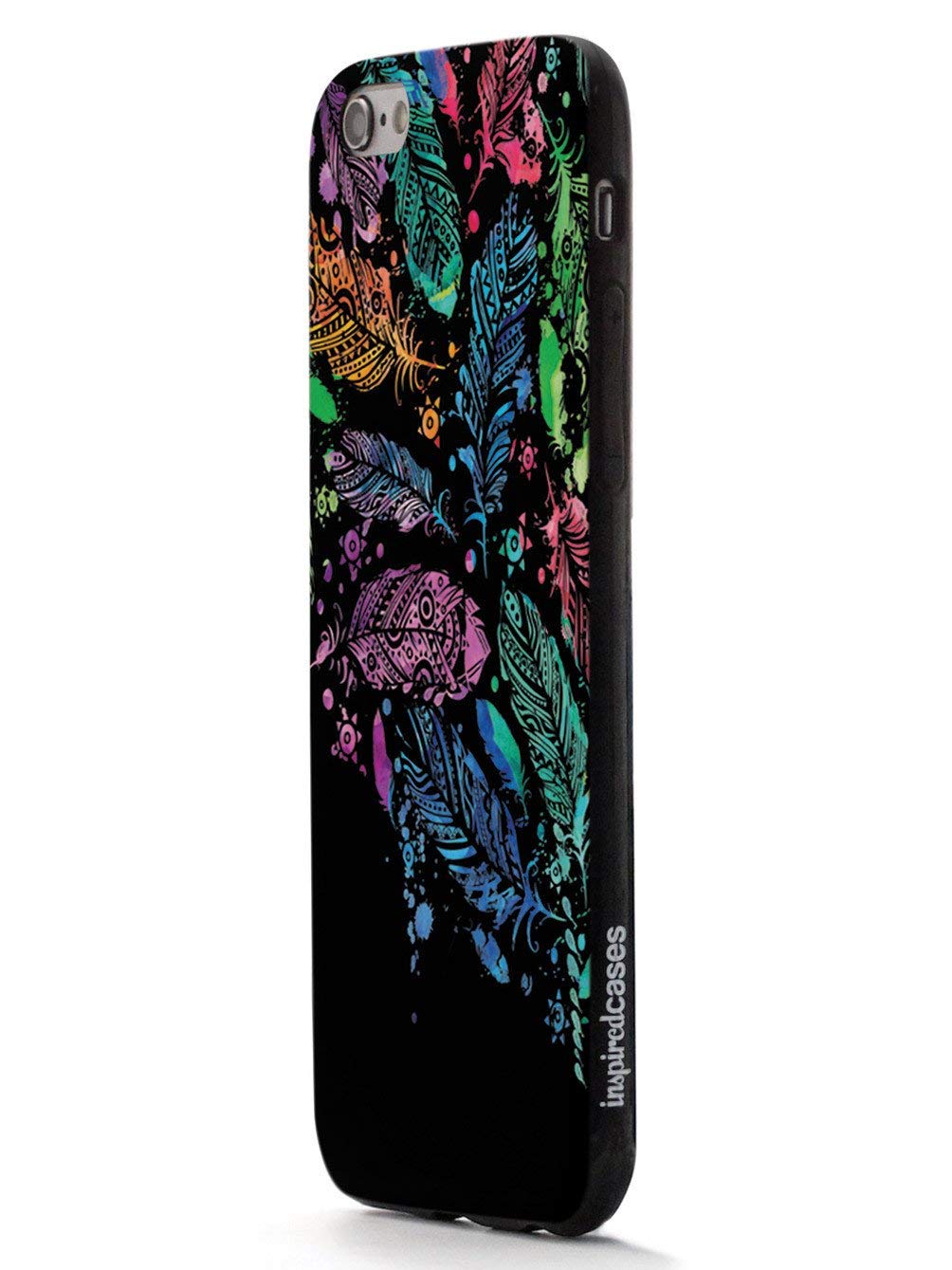 Inspired Cases - Samsung Galaxy Note 9 Case with 3D Textured Design, Protective Phone Cover with Watercolor Feathers Pattern in Black - Perfect for Everyday Use, Travel, and Work Protection