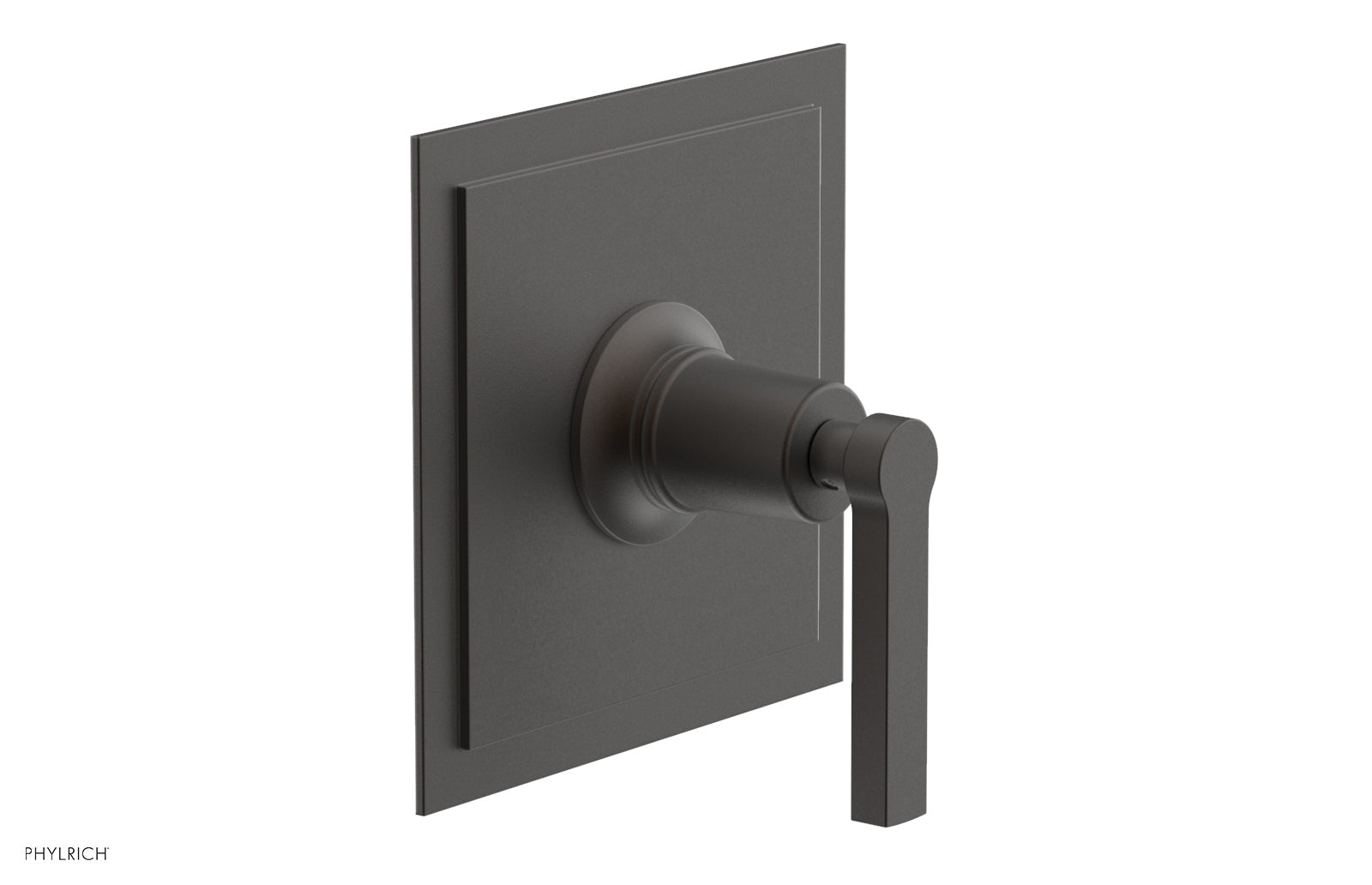 HEX MODERN Pressure Balance Shower Plate & Lever Handle Trim Kit - Chrome Finish for Bathroom & Shower Installation - Perfect for Modern Home Renovation and Spa-Like Experience