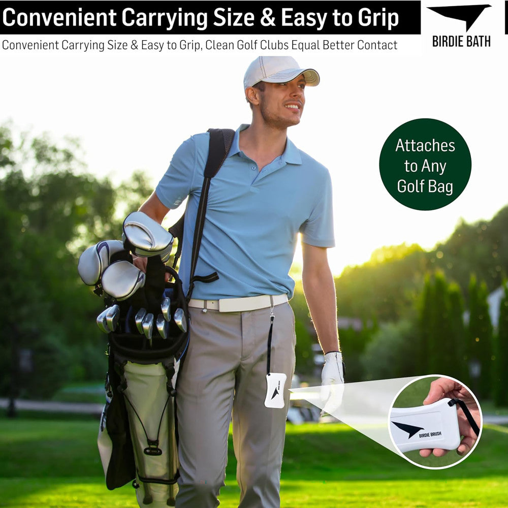 Birdie Golf: Ultimate Golf Club & Groove Cleaner Brush | Premium Golf Accessory for Club Maintenance | Perfect for On-Course Cleaning & Pre-Shot Preparation