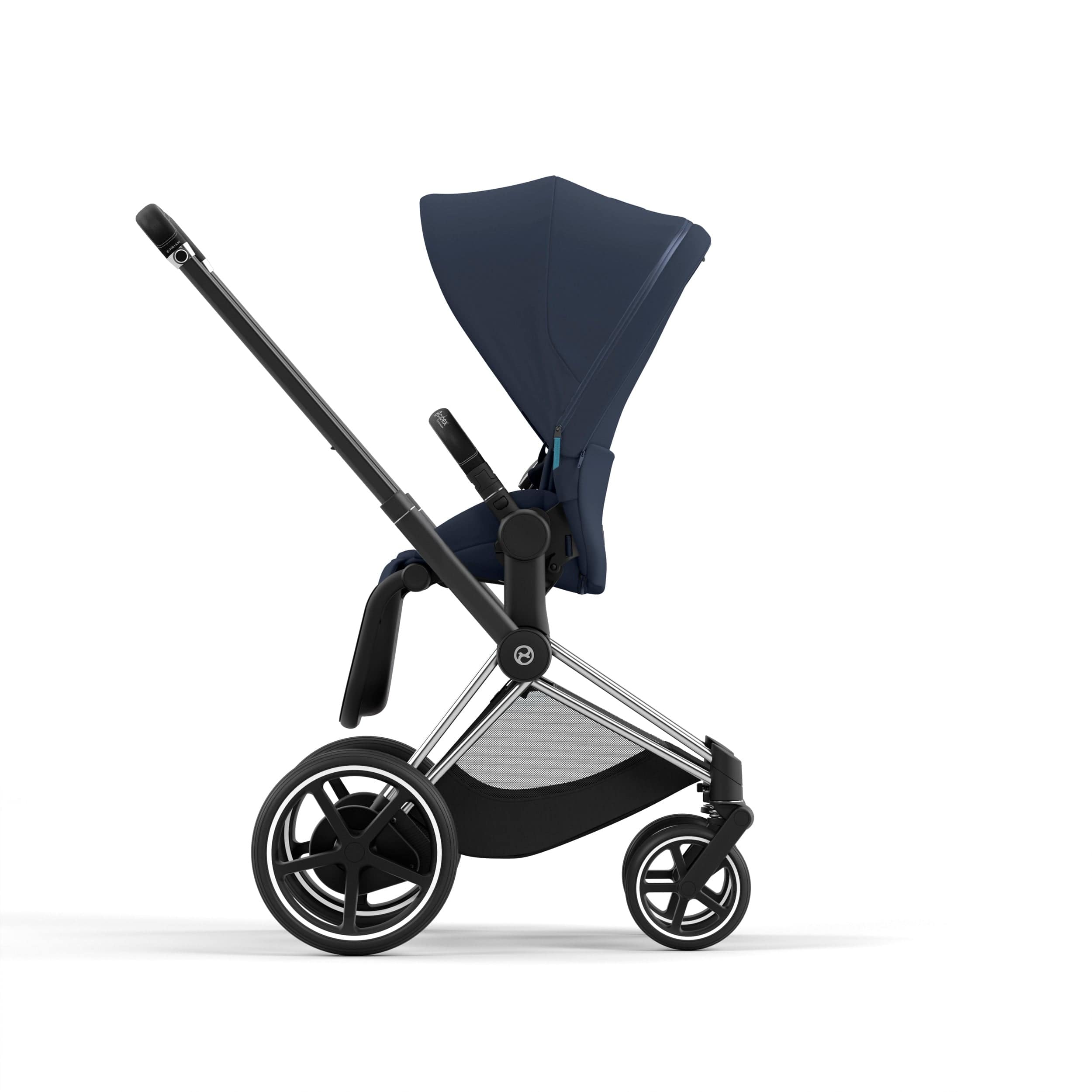 Cybex ePriam 2 Complete Stroller - Lightweight Chrome & Black Baby Stroller for Newborns to Toddlers | Perfect for City Walks, Shopping & Travel