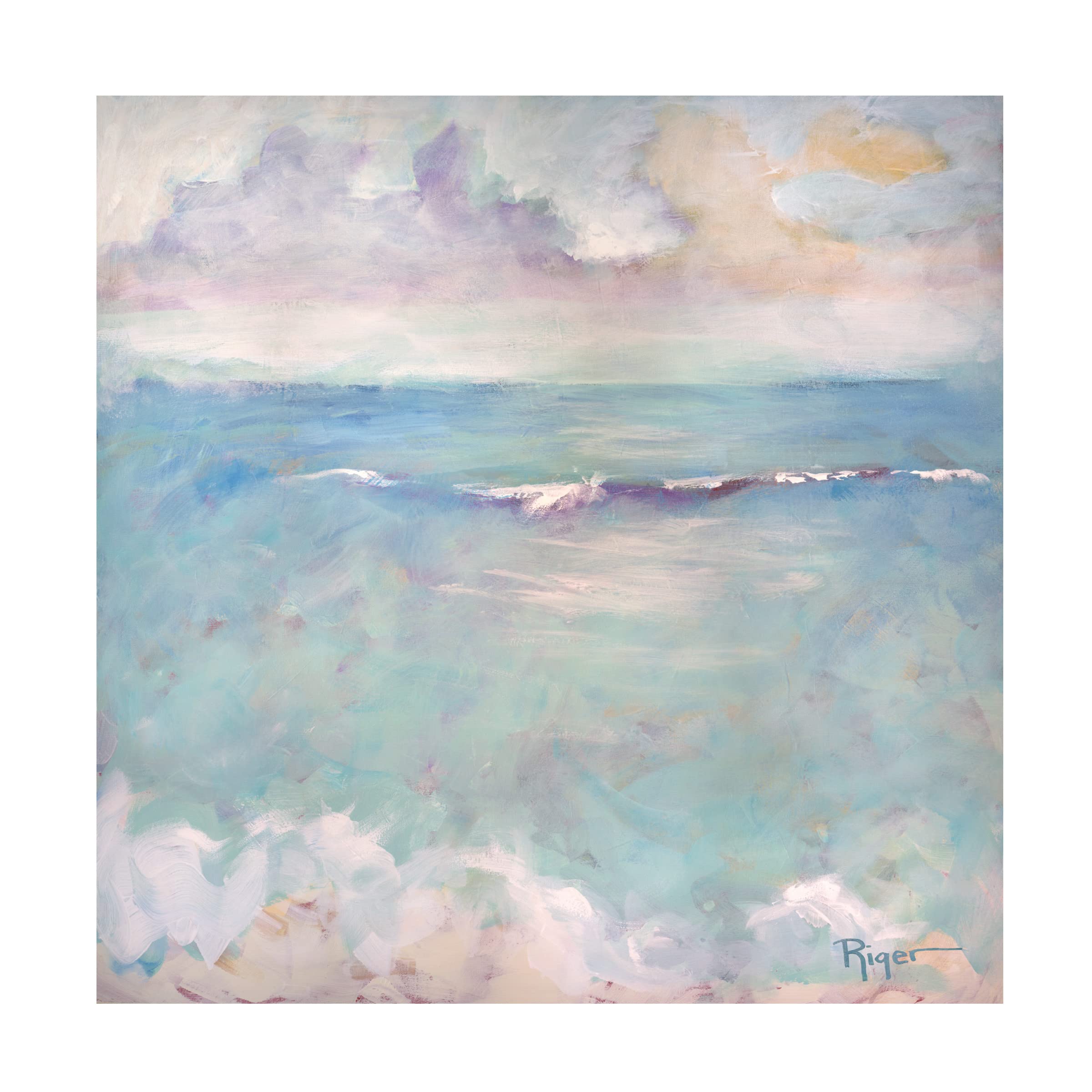 Trademark Fine Art 'A Day at the Beach III' Canvas Wall Art by Sue Riger - Coastal Decor for Living Room, Bedroom & Beach House