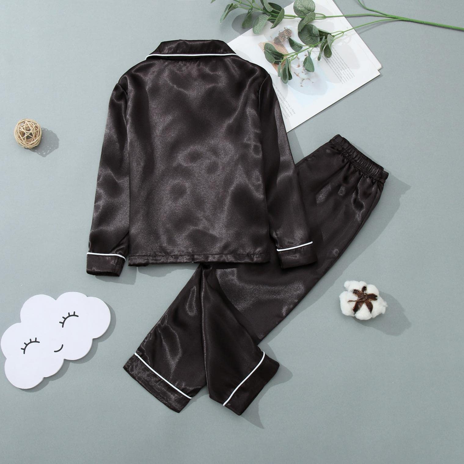 Baby Clothes 9-12 Months | Cute Cartoon Toddler Sleepwear for Girls & Boys | Soft Satin Robe with Long Sleeves | Perfect for Bedtime, Lounging & Special Occasions