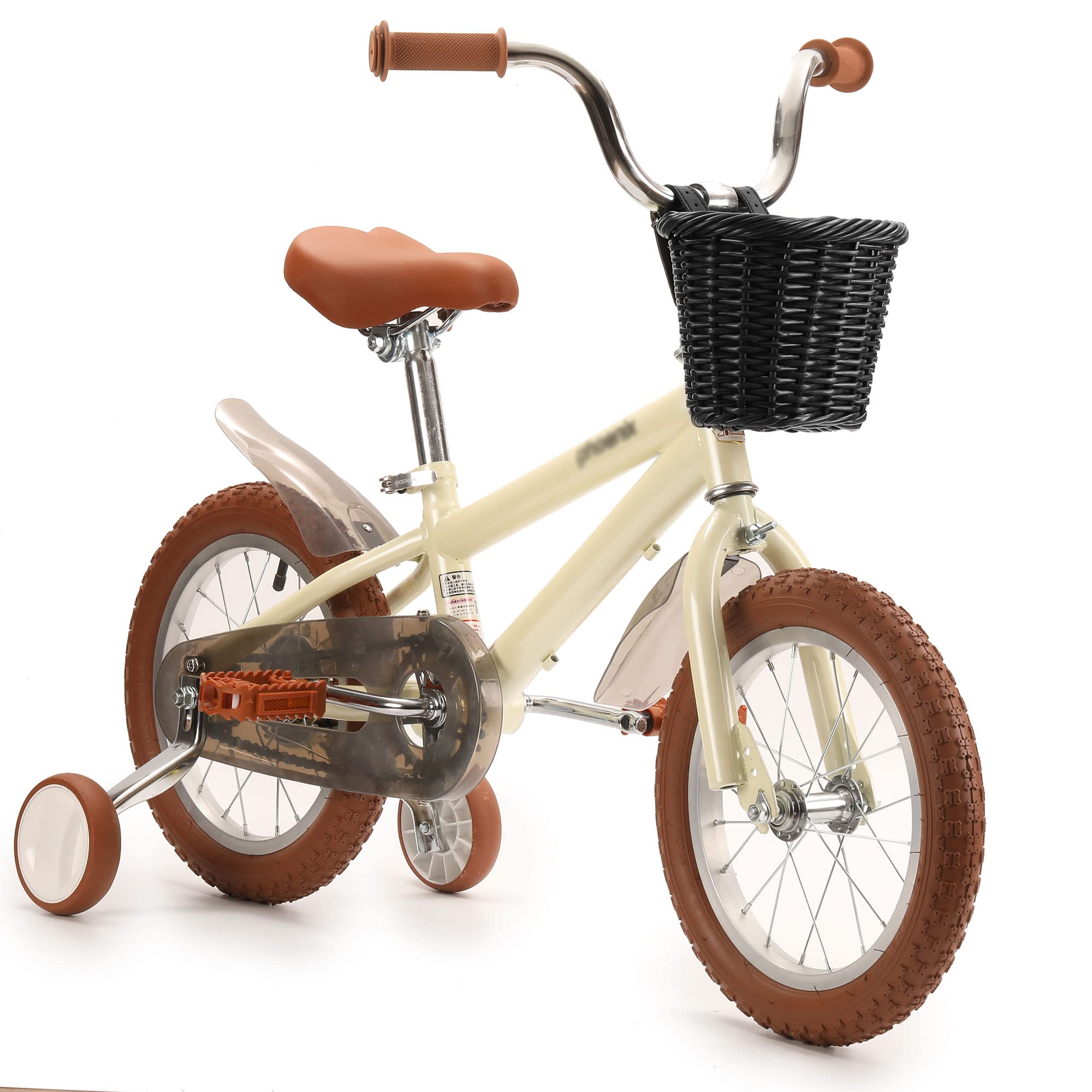 **Girls' Front Bike Basket - Small Woven Wicker Cruiser Bicycle Basket with Handlebar Streamers & Bell - Perfect for Kids Ages 3-13 - Ideal for Cycling, Picnics & Outdoor Adventures**