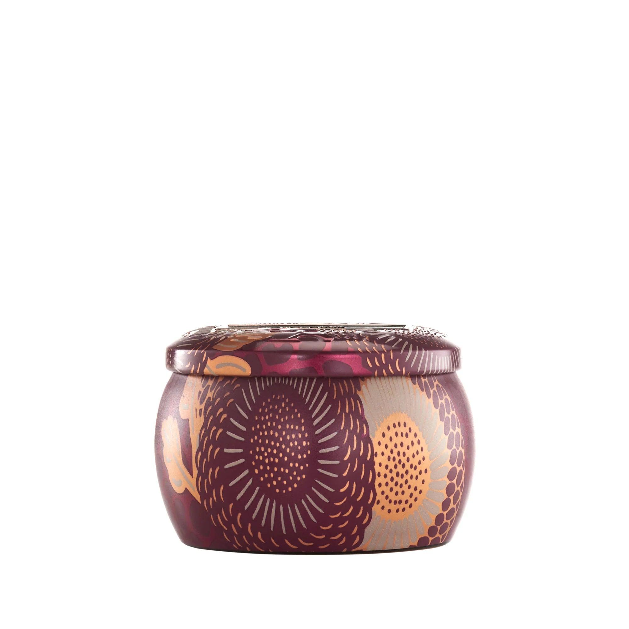 Organic Foraged Wildberry Mini Tin Candle - Handmade Soy Wax, Natural Aromatherapy for Home, Office & Gift Giving - Relaxing Scent for Meditation, Yoga & Romantic Ambiance