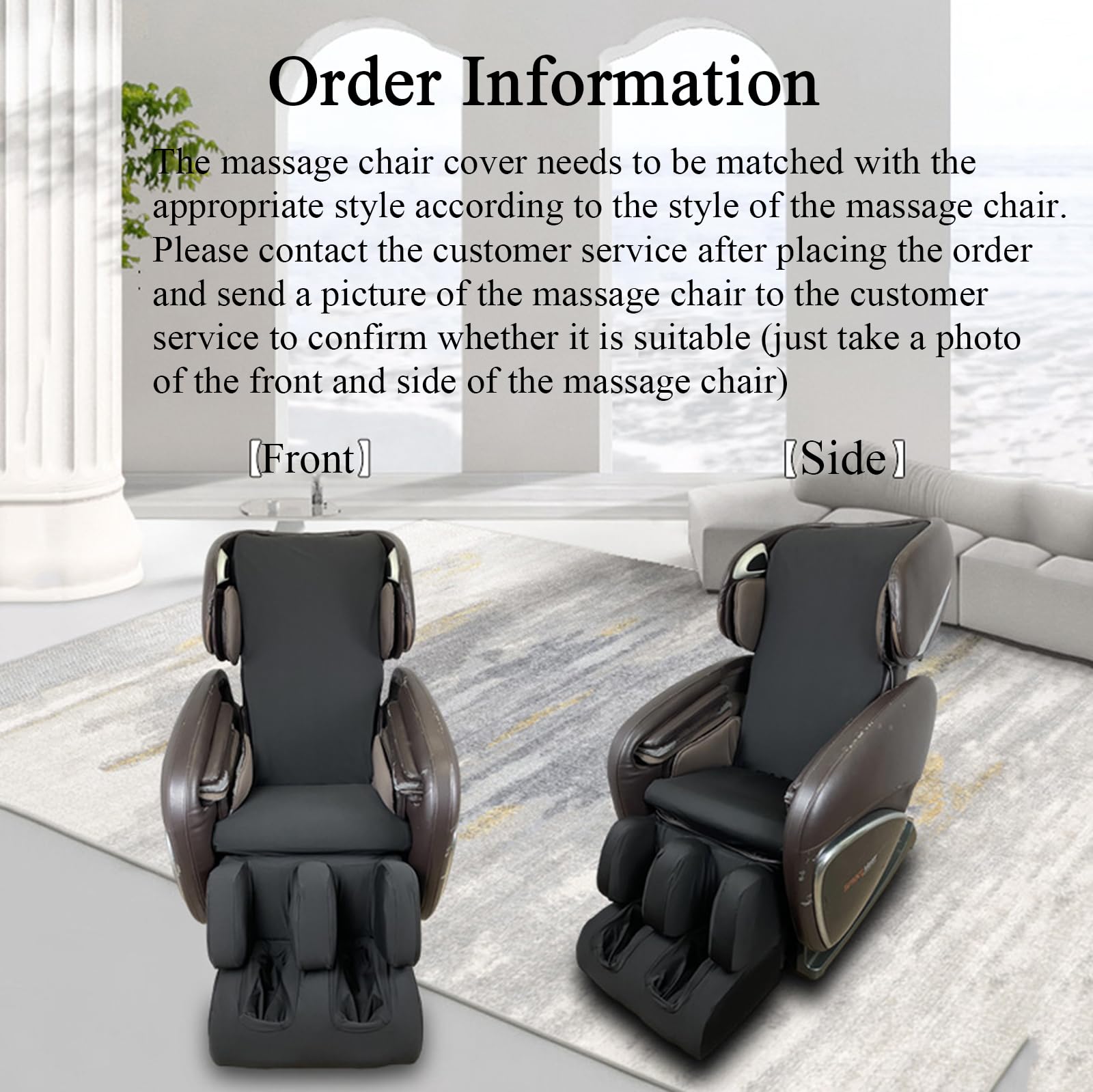 Premium Massage Chair Cover - Stretchable Milk Silk Fabric, Universal Fit for Zero Gravity & Recliner Chairs (Gray) - Full Body Protection for Chivas & All Massage Chair Models - Ideal for Home, Office & Spa Relaxation