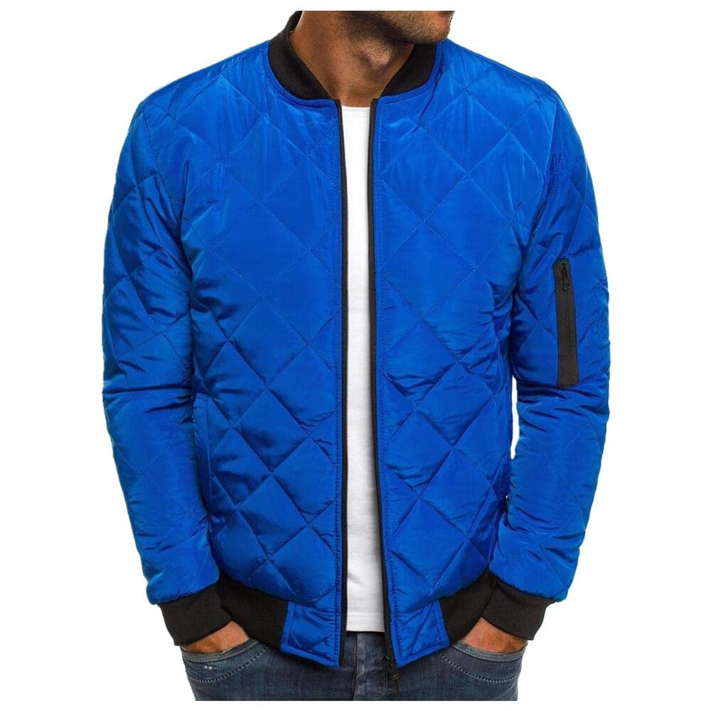 Men's Winter Casual Zipper Jacket - Windproof Windbreaker Coat for Outdoor Activities & Daily Wear