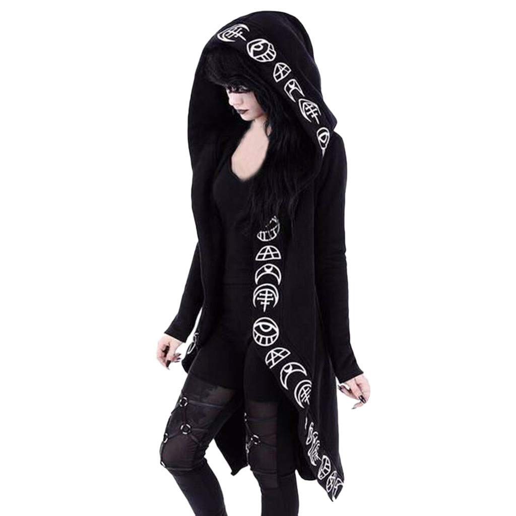 Gothic Cloak for Women Plus Size - Hooded Halloween Cardigan Punk Fashion Outerwear | Perfect for Halloween Costumes, Cosplay, Gothic Parties & Fall Layering