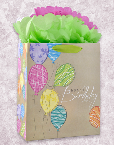 Eco-Friendly Kraft Gift Bags for Parties & Celebrations - Balloon Dreams Design - Perfect for Birthday, Wedding & Baby Shower Favors