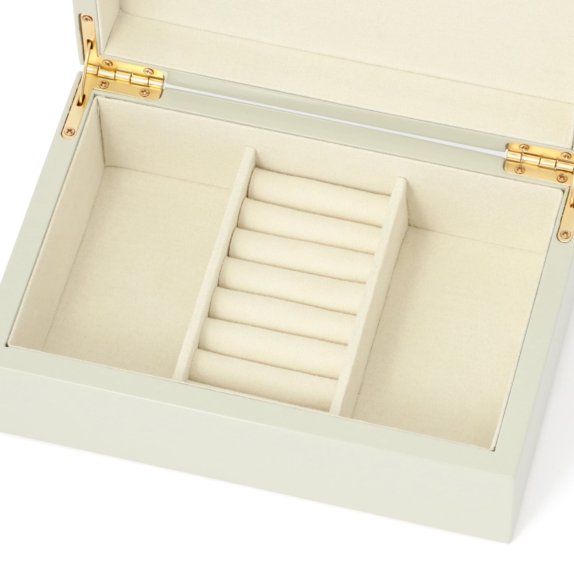 Elegant Grey Lacquer Stripe Jewelry Box - Small Size for Rings, Earrings & Necklaces - Perfect for Travel, Home Decor & Gift Giving