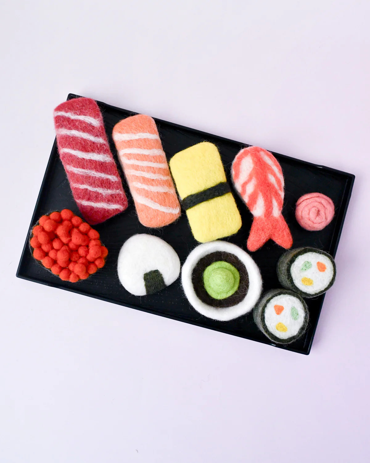 Premium Sushi Felt Play Food Set - Realistic Japanese Toy Sushi for Kids Pretend Play - Perfect for Birthday Gifts & Montessori Learning Activities