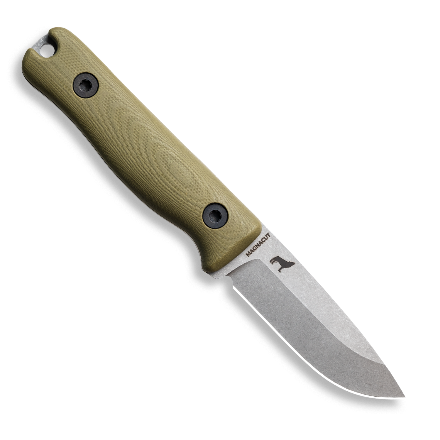 F3 EDC Fixed Blade Knife - CPM MagnaCut Steel, Matte Stonewash Finish, OD Green G10 Handle - Perfect for Outdoor Camping, Hunting & Survival Gear