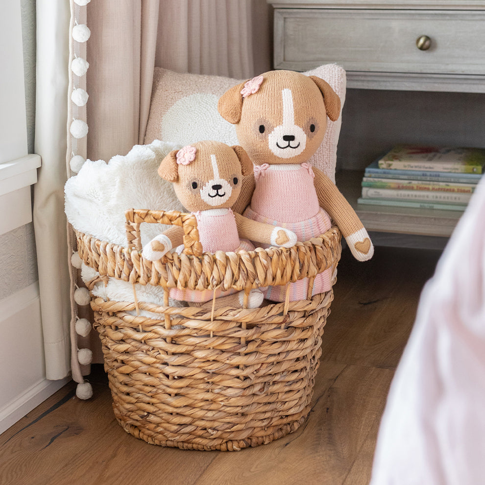 Cuddle + Kind Bea the Dog Hand-Knit Doll - Buy One & Donate 10 Meals to Children in Need | Perfect Gift for Kids, Baby Shower & Nursery Decor