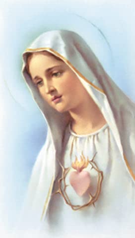 Immaculate Heart of Mary Catholic Prayer Cards - Pack of 100 Blank Back Holy Cards for Devotion, Religious Education & Gifts | Perfect for First Communion, Confirmation & Prayer Groups