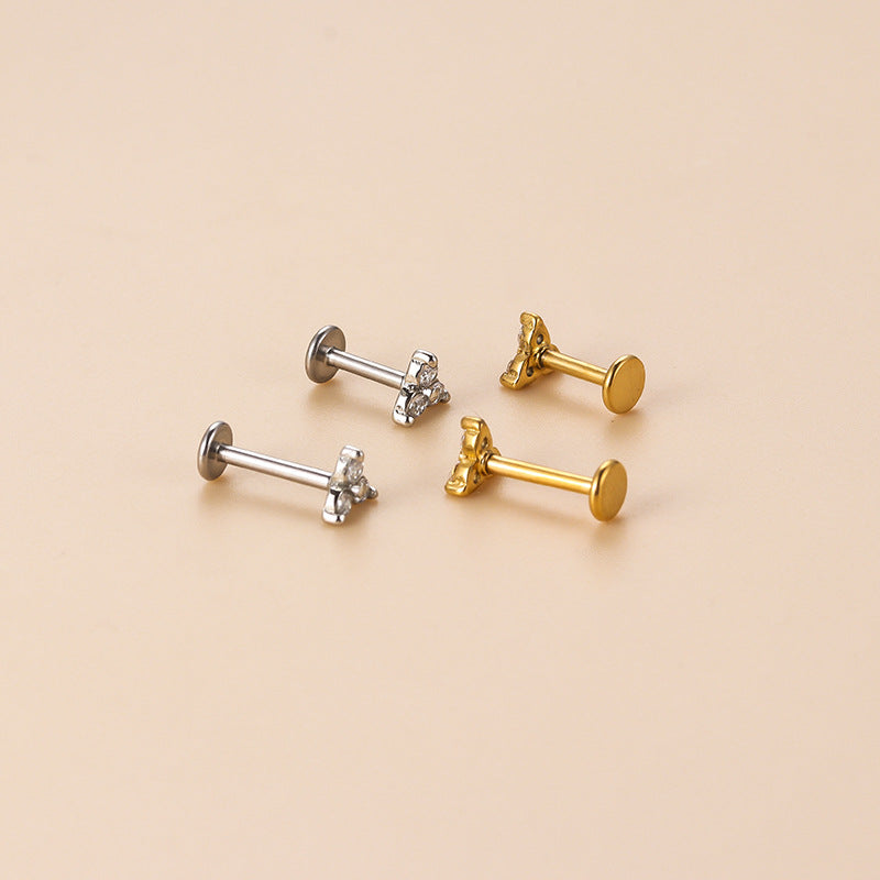 16G Surgical Steel Cartilage Earrings - Triangle Stud Earrings for Women | Hypoallergenic Body Jewelry for Pierced Ears | Perfect for Everyday Wear, Parties & Special Occasions