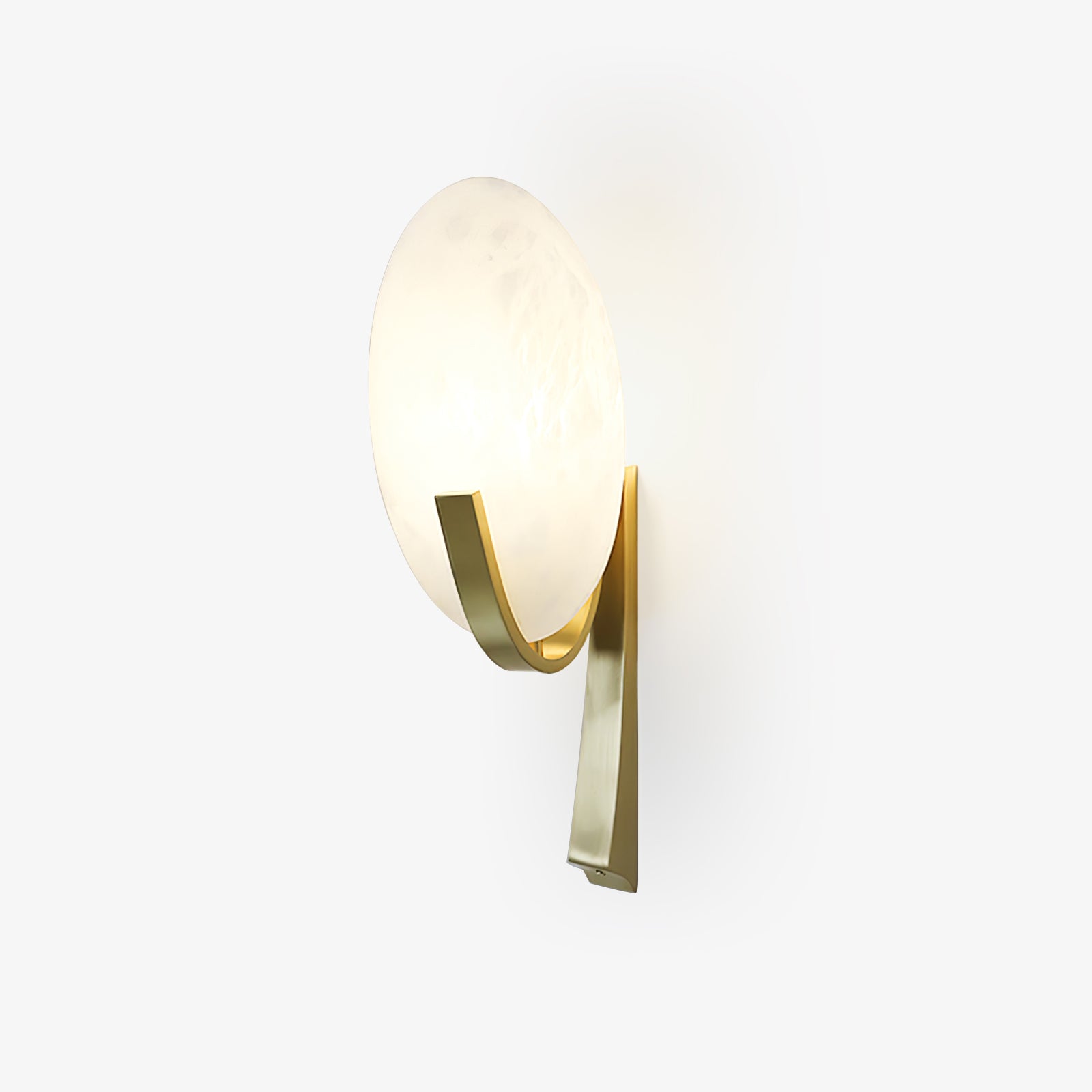 Alice Alabaster Plug-in Wall Lamp - Elegant Plug-in Sconce for Bedroom, Living Room & Hallway Lighting - Perfect for Ambient and Accent Lighting