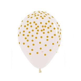 Printed Balloons with Clear Gold Confetti - Premium Party Decorations for Birthdays, Weddings & Baby Showers