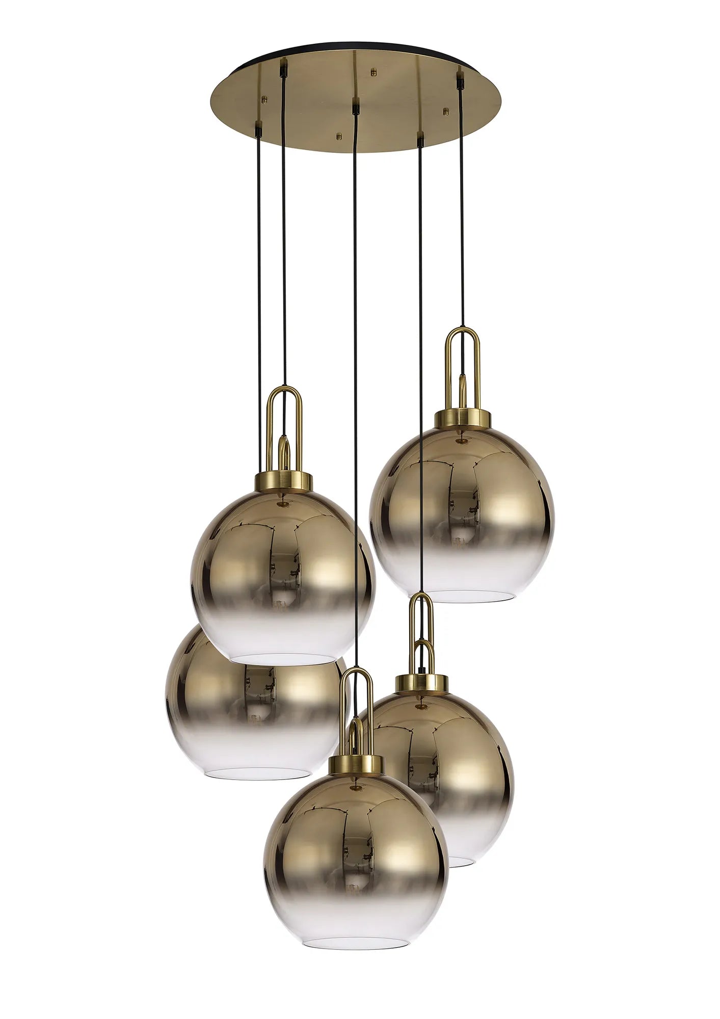 Stylish Cadiz 5-Light Cluster Pendant Light Fixture - Modern Ceiling Lighting for Dining Room, Kitchen & Living Room