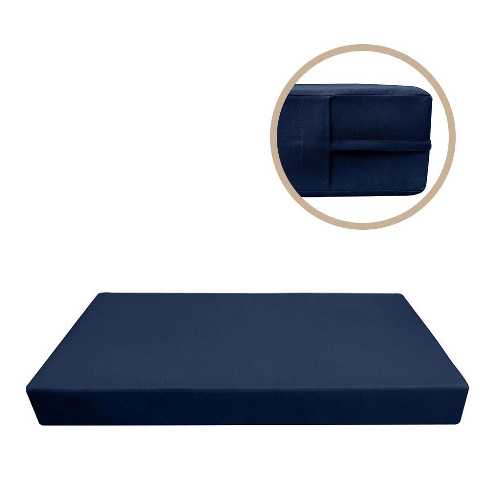 Outdoor Daybed Mattress Cover - Style3 Knife Edge Queen Size Slipcover - Waterproof & UV Resistant for Patio, Poolside, and Garden Use