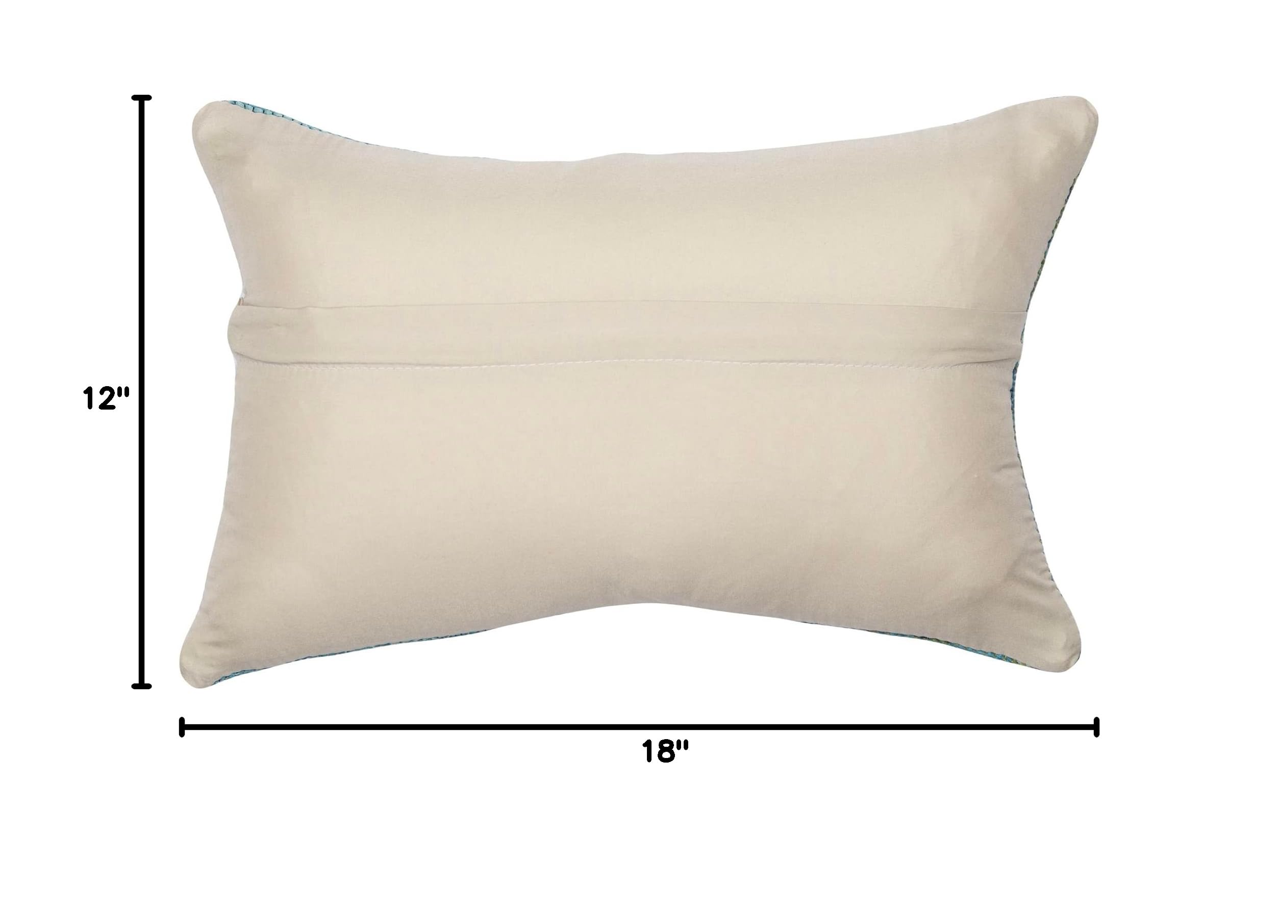 Liora Manne Transocean Marina Paintbox Multi 7MR5S803644 Decorative Throw Pillows 18x12 Inches - Perfect for Sofa, Bed & Home Decor