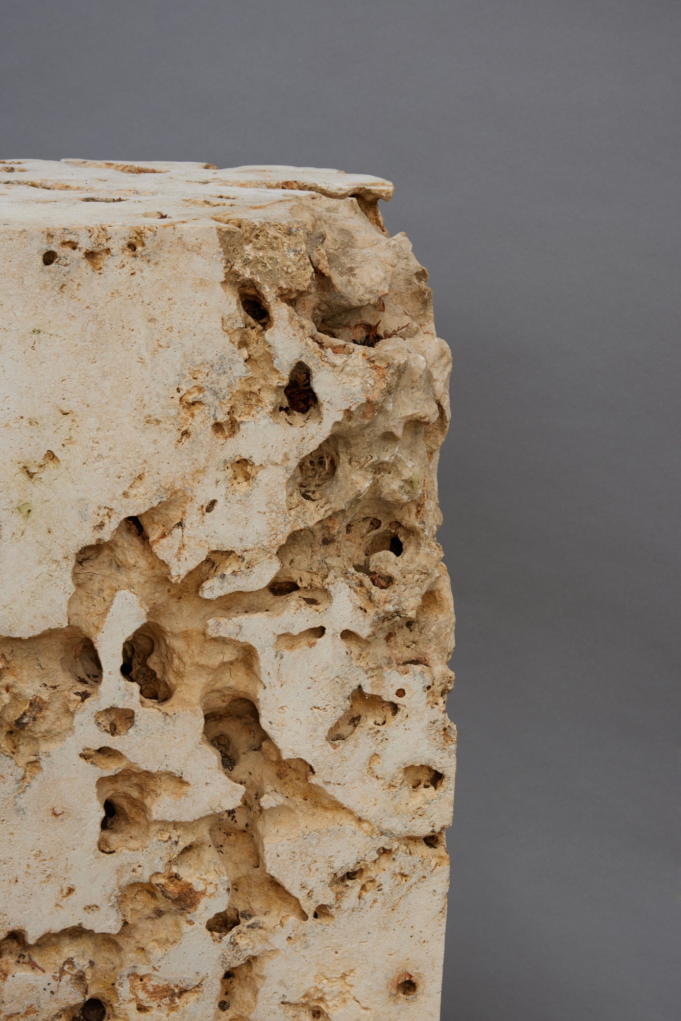 Hand Carved Eroded Limestone Pedestal - Authentic Balinese Stone Sculpture for Home Decor, Garden Display & Yoga Studio Altar | Unique Handmade Art Piece from East Bali